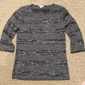 ALFRED SUNG Charcoal Knit Top